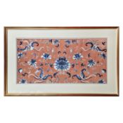 CHINESE EMBROIDERED PANEL.