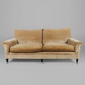 GEORGE SMITH MEDIUM FULL SCROLL ARM SIGNATURE SOFA.