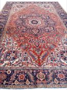 ANTIQUE NORTH WEST PERSIAN HERIZ CARPET.