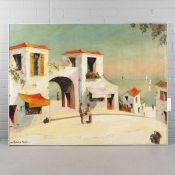VERNON HENRI. View of Ville Franche, Cote D'Azur.