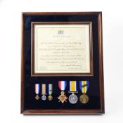 A WWI OFFICERS MENTION IN DISPATCHES MEDAL TRIO.