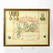 A WW1 MEDAL TRIO AWARDED TO BOMBARDIER SAMUEL RICHARD PEARCE RFA.