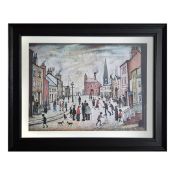AFTER LAURENCE STEPHEN LOWRY RBA RA (1887-1976). A LANCASHIRE VILLAGE.