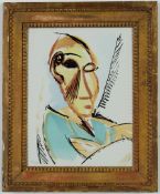 PABLO PICASSO. STUDY FOR DEMOISELLES D’AVIGNON POCHOIR & LITHOGRAPH. (d)