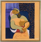 AFTER PABLO PICASSO. SLEEPING WOMAN ON SILK. (d)