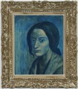 PABLO PICASSO. FEMME A LA MENCHE – LES BLEUS DE BARCELONA. (d)