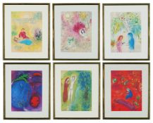 AFTER MARC CHAGALL. A SET OF SIX OFF SET LITHOGRAPHS.