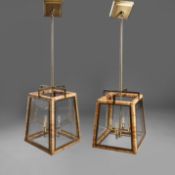 PALECEK WATSON CHANDELIERS, A NEAR PAIR.