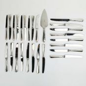 A COLLECTION OF CARRS SILVER KNIVES. (26).