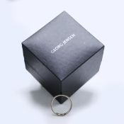 A GEORG JENSEN 18CT WHITE GOLD WEDDING BAND.