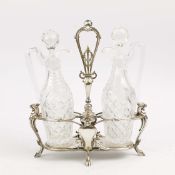 A CHRISTOFLE SILVER-PLATED CRUET SET.