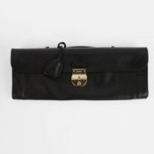 GUCCI BLACK LEATHER SATCHEL.