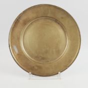 A SWEDISH STERLING SILVER CIRCULAR TRAY.