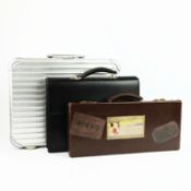 THREE CASES INCLUDING A RIMOWA ATTACHE AND MONT BLANC CASE. (3).