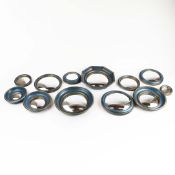 CONVEX WALL MIRRORS, A SELECTION OF 12.