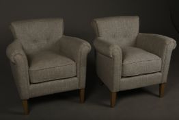 ARMCHAIRS, A PAIR.