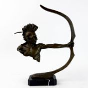 BRONZE SCULPTURE OF AN ARCHER.