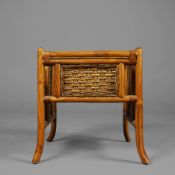 1970S ITALIAN STYLE BAMBOO SIDE TABLE.