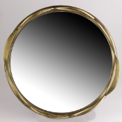 JONATHAN CHARLES INTERLACED SILVER SERVING TRAY.