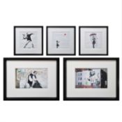 AFTER BANKSY. A SET OF SIX PRINTS (6).