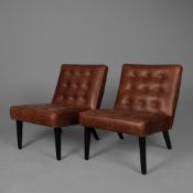 1960S DANISH STYLE SIDE CHAIRS, A PAIR.