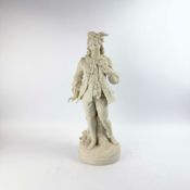 A 19TH CENTURY PARIAN WARE FIGURE OF A GENTLEMEN.