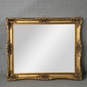 LARGE GILT WALL MIRROR.