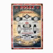 VINTAGE STYLE 'ROLEX' STYLE ENAMEL SIGN.