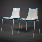 S-CAB ZEBRA BICOLOUR CHAIRS, A PAIR.