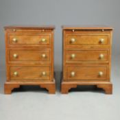 STEPHEN CHURCH SIDE CHESTS, A PAIR.