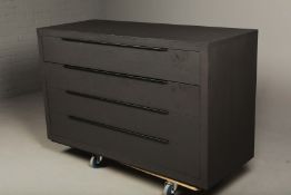 CHEST OF DRAWERS, DARK WOOD.