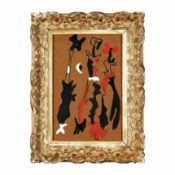 JOAN MIRO. STENCIL PRINT ON SANDPAPER. (d)