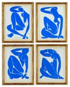 HENRI MATISSE. A SET OF FOUR BLUE NUDES.