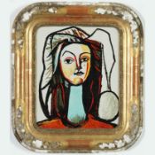 AFTER PABLO PICASSO. JACQUELINE ON COTTON.