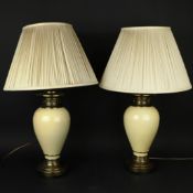 TABLE LAMPS, A PAIR.