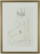 EGON SCHIELE. SEATED NUDE.