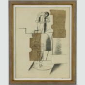 PABLO PICASSO. COMPOSITION – PAPIERS COLLES. (d)