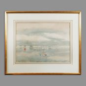 ROLAND VIVIAN PITCHFORTH RA ARWS (BRITISH 1895-1982). COASTAL VIEW. (d)