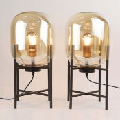 COACH HOUSE TABLE LAMPS, A PAIR.