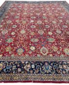 ANTIQUE INDO-PERSIAN SAFAVID DESIGN TABRIZ CARPET.