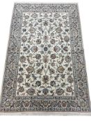 FINE PART SILK PERSIAN ESPHAHAN RUG.