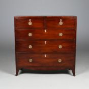 GEORGE III MAHOGANY HALL CHEST.