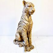 CONTEMPORARY LEOPARD SCULPTURE.