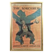 D'OYLY CARTE OPERA COMPANY POSTER. THE SORCERER.