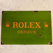 VINTAGE STYLE 'ROLEX' STYLE ENAMEL SIGN.