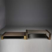 NESTING PAIR OF COCKTAIL TABLES. (2).