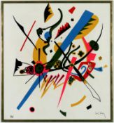 AFTER WASSILY KANDINSKY. COMPOSITION ON SILK.