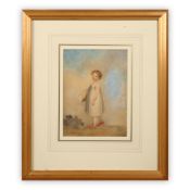 ATTRIBUTED TO ADAM BUCK (IRISH 1759-1833). PORTRAIT OF A YOUNG GIRL.