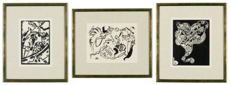 WASSILY KANDINSKY. A SET OF THREE WOODCUTS.