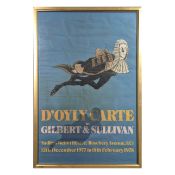D'OYLY CARTE OPERA COMPANY POSTER. GILBERT & SULLIVAN.